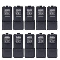 BAOFENG 10pcs Original BL-5L High Capacity 7.4V 3800mAh Li-ion Extended Spare Battery UV-5R DM-5R Plus Two-Way Radio Serie (10, Black)