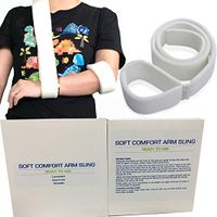 Soft Comfort Arm Sling, Comfortable Stockinette Covered Foam Supports Arm at Wrist and Elbow, Size Adjustable and Reusable, Adult and Child