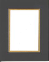 20x24 Black & Gold Double Picture Mats Bevel Cut for 16x20 Pictures