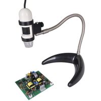 Dino-Lite AM2111-MS22B - 10x-50x, 230x - 640x480 Pixels - Handheld Digital USB Microscope, Integrated 4 LED illumination - Gooseneck Stand
