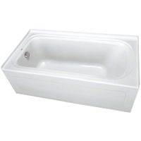 PROFLO PFS6032LSKWH 60" x 32" Soaking Bath Tub with Integral Skirt and Left Hand Drain - EasyCare Acrylic