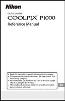 Nikon Coolpix P1000 Camera User's Instruction Manual Book, Reference Manual