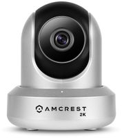 Amcrest UltraHD 2K WiFi Camera 3MP Security Wireless IP Camera with Pan/Tilt, Dual Band 5ghz/2.4ghz, Two-Way Audio, Wide 90° Viewing Angle and Night Vision IP3M-941S (Silver) (Renewed)