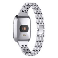 Aottom Compatible for Fitbit Versa Band for Women Girls Metal Rhinestone Diamond Jewelry Stylish Bracelet Wristband Smart Watch Replacement Band for Fitbit Versa/Versa Lite/Versa Special Edition
