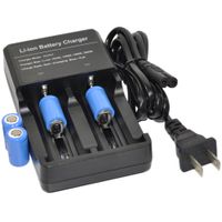 4X 14250 LS14250 1/2 AA Battery+Universal Dual Charger New Rechargeable 3.7V Li-ion for LED Flashlight Torch Headlamp top Flat