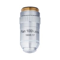 AmScope 100X Plan Achromatic Objective Lens with Knurled Ring