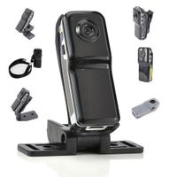 Aolvo Mini Recorder With Voice Activation, Hidden Voice Activated Recorder Mini DV DVR Camera Video Recorder Support 32GB TF Card with Backclip, Stand, Lanyard and Cover for Webcam Helmet Bike Sports