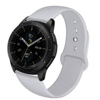 NAHAI Band Compatible with Samsung Galaxy Watch 42mm, Galaxy Watch Active, Gear Sport, 20mm Soft Silicone Replacement Strap Resistant Sport Wristbands for Women Men, Large, Light Gray