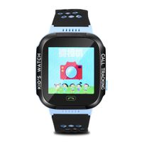 fosa Kids Smart Watch for Boys Girls, SOS Camera Flashlight Anti-Lost GPS Tracker Intelligent Watch Wristband Compatible with Android iOS (Blue)