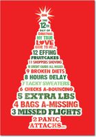 5921 '12 Days of Christmas' - Funny Merry Christmas Greeting Card with 5" x 7" Envelope by NobleWorks