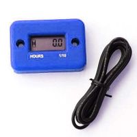 Kiseki Multi-Application Waterproof Inductive Digital LCD Hour Meter/Tachometer Motorcycle ATV Snowmobile Marine Boat Ski Dirt Bike - Blue