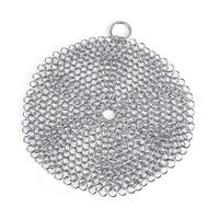 Chainmail Scrubber,Stainless Steel Rust Proof Anti-Rust Cleaner with Corner Ring for your Cast Iron Skillet, Wok, or Pan,Cookware (7.09 7.09inch)