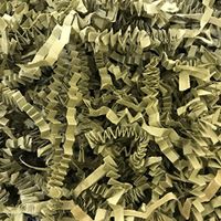 Black Cat Avenue 1/2 LB Olive Green Crinkle Cut Paper Shred Filler for Gift Wrap and Basket Filler