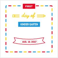 Time Snap First & Last Day of School Milestone Sign, Reusable Photo Prop & Keepsake. Convenient Wheel Design. No Writing Required (Primary Colors)