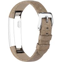 Vancle Compatible with for Fitbit Alta Bands Leather, Adjustable Replacement Accessories Fitbit Alta HR Bands for Women Men (6. Weave Gray)