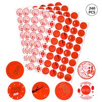 MerryJoyParty Chinese New Year Round Stickers - 2020 Year of the Rat Circle Sticker Labels Foil Gold Label Stickers for Chinese Red Envelopes Candy Cards Gift Envelopes Boxes Bag Sealing Decorations (4 Sheet of 240)