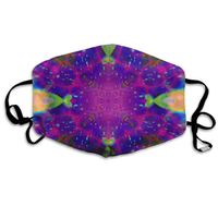 Unisex Unique Mouth Mask - Abstract Dazzling Trippy Pattern Polyester Anti-dust Masks - Fashion Washed Reusable Face Mask for Outdoor Cycling