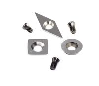 YUFUTOL 3pcs Tungsten Carbide Cutters Inserts Set for Wood Lathe Turning Tools(Include 11mm Square With Radius,12mm Round,28x10mm Diamond With sharp point),Supplied with Screws
