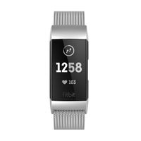 Yutior Metal Bands Compatible with Fitbit Charge 3 and Charge 3 SE Fitness Tracker, Stainless Steel Magnetic Small (5.5" - 8.5") Large (6.1" - 9.9") Replacement Strap for Women Men