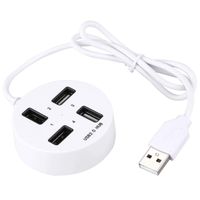 Semoic Usb2.0 Hub Hub One for Four USB Ports Round USB Hub Splitter