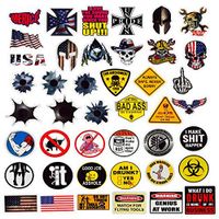 Hard Hat Stickers 50 Pack, BOENFU Union American Patriotic Vinyl Decals for Tool Box Helmet Hardhat Welding Construction Molon Labe Military Ironworker Lineman Oilfield Electrician Pipeliner Ibew