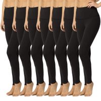 High Waisted Leggings for Women - Soft Athletic Tummy Control Pants for Running Cycling Yoga Workout - Reg & Plus Size