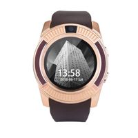 Axiba Luxury Crystal BT3.0 Smart Wrist Watch GSM 2G SIM Phone Mate for iOS Android Smartphone (A)