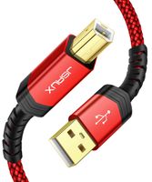 JSAUX Printer Cable, USB Printer Cable Type A Male to B Male Scanner Cord USB B Cable High Speed for HP, Canon, Epson, Dell, Brother, Lexmark, Xerox, Samsung etc (15 Feet)