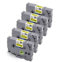 Compatible Ptouch TZe-631 TZe631 TZe Label Maker Tape 1/2" (12mm) Replacement for Brother P-Touch PT-D210 PT-D200 PT-H100 PT-H110 PT-D400 PT-D600 Laminated Tapes Cartridge Black on Yellow 26 ft(8m)