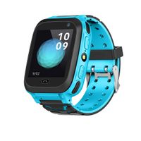 Diyeeni Multifunctional Smart Watch, 1.44in 240 240 Frame IPS Touch Screen SOS/GPS Smart Watch Anti-Lost Smart Watch Support plugging in SIM Card (Blue)