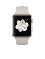 Apple Watch Sport 42mm Rose Gold Aluminum Case with Stone Sport Band (Renewed)
