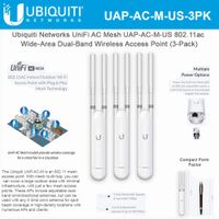 Ubiquiti UAP-AC-M-US UniFi AC MESH 802.11AC Wireless Access Point (3-Pack)