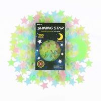 Glow in The Dark Stars Stickers for Ceiling, Adhesive 200pcs 3D Glowing Stars and Moon for Kids Bedroom,Luminous Stars Stickers Create a Realistic Starry Sky,Room Decor,Wall Stickers