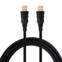 WAWPI USB A to A Cable Type A Male to Type A Male for Data Transfer Hard Drive Enclosures, Printers, Modems, 28AWG Cord 3FT