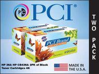 Premium Compatibles Inc. CB436D-RPC Black Toner Cartridge, Pack of 2