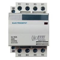 4 Pole Lighting Contactor 120V, 60 Amp 4 Pole N/C Normally Closed 120VAC Coil, 40Amp Ac-3 Silent Operation
