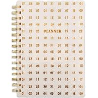 Emily + Meritt 2019-2020 Academic Year Weekly & Monthly Planner, Small, 5-1/2" x 8-1/2", The Gold Foil Numbers Planner (EM200-200A)