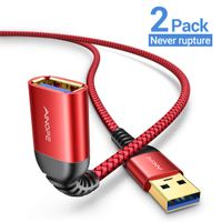 AINOPE [2Pack 3.3Ft] USB 3.0 Extension Cable Type A Male to Female Extension Cord [Metal Shell and Connector] 5Gbps Data Transfer Compatible with USB Keyboard,Mouse,Flash Drive, Hard Drive,Printer