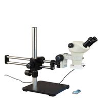 OMAX 6X-50X Binocular Zoom Stereo Microscope with Boom Stand and 54 LED Ring Light