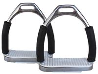 PRORIDER Horse Saddle English Stirrups Riding Flex Fillis Irons Double Jointed 51112SL
