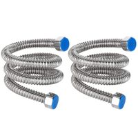 MyLifeUNIT Stainless Water Heater Hose, 1/2 Inch FIP 23.6 Inch Length Hot Water Heater Connector for Bathroom (2 Pack)