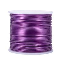 BENECREAT 15 Gauge 220FT Aluminum Wire Anodized Jewelry Craft Making Beading Floral Colored Aluminum Craft Wire - Purple