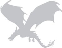 Flying Dragon Vinyl Decal - 8 Inches - For Cars, Trucks, Windows, Laptops, Tablets - High Quality, Outdoor-Grade 2.5mil Thick Vinyl - Silver Gray