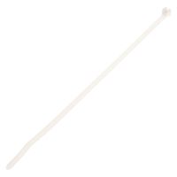 Panduit BT3S-C Dome-Top Barb Ty Cable Tie, Nylon 6.6, Standard Cross Section, Plenum-Rated, Curved Tip, 50lbs Min Tensile Strength, 3" Max Bundle Diameter, 0.052" Thickness, 0.185" Width, 12" Length (Pack of 100)