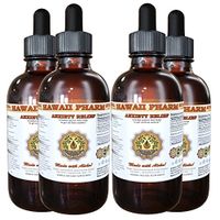 Anxiety Care Liquid Extract, Lemon Balm (Melissa Officinalis) Leaf, Valerian (Valeriana Officinalis) Root, Saint John's Wort (Hypericum Perforatum) Herb Tincture Supplement 4x4 oz