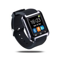 U80 Bluetooth Smart Watch Outdoor Sports Pedometer with Micphone Touch Screen for Android Phones iPhones (Black)