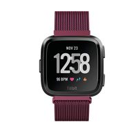 Yutior Metal Bands Compatible with Fitbit Versa 2 / Fitbit Versa Lite & SE/Fitbit Versa Smart Watch, Stainless Steel Metal Replacement Small Large for Women Men, Black, Champagne, Rose Gold, Silver