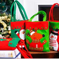 Senbos Christmas Small Gift Bags with Assorted Christmas Prints for Holiday Gift Bags Christmas Bags, Christmas Gift Bags Christmas Decoration Gifts Favors Beautiful Appearance Can Be Recycled