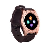 Cywulin Fitness Tracker Smartwatch Digital Multifunction with Camera TF/SIM Card Slot, Pedometer, Calorie, Step Counter Sport Bracelet for Android iOS Phones Kids Men Women Long Battery Life (Gold)