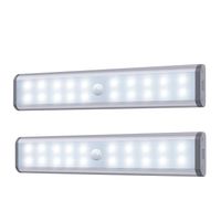 Motion Sensor Closet Lights, MOSTON 20 LED Wireless Under Cabinet Lighting with Built-in Rechargeable Battery, Stick-on Anywhere Magnetic Night Lamp for Cupboard Cabinet Kitchen Stairs
